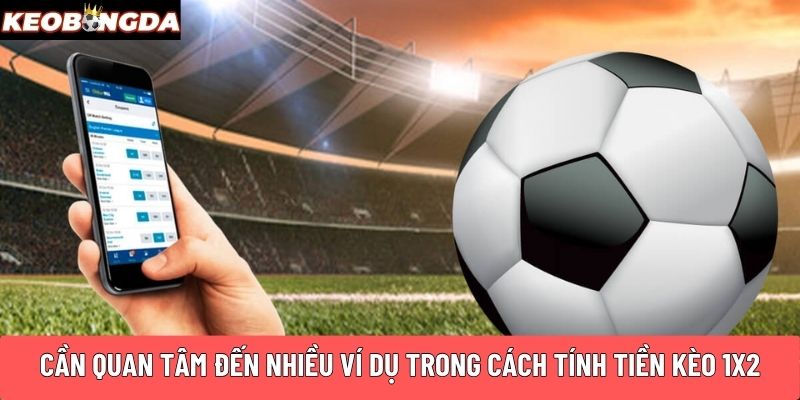 Cần quan tâm đến nhiều ví dụ cụ thể trong cách tính tiền kèo 1x2