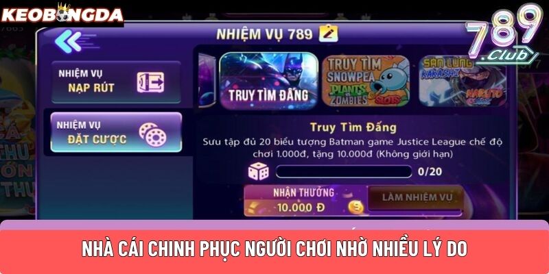 Nhà cái chinh phục người chơi nhờ nhiều lý do