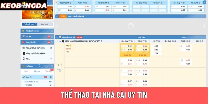 Thể thao tại nhà cái uy tín