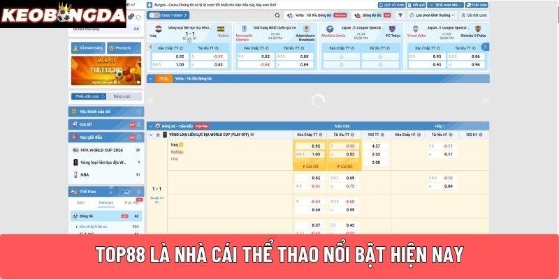 Top88 là nhà cái thể thao nổi bật hiện nay